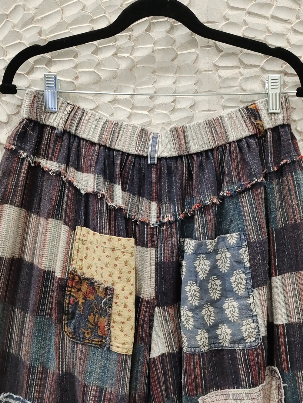 Multi Patchwork Distressed Vintage Wash Pants - Picture 7 of 9